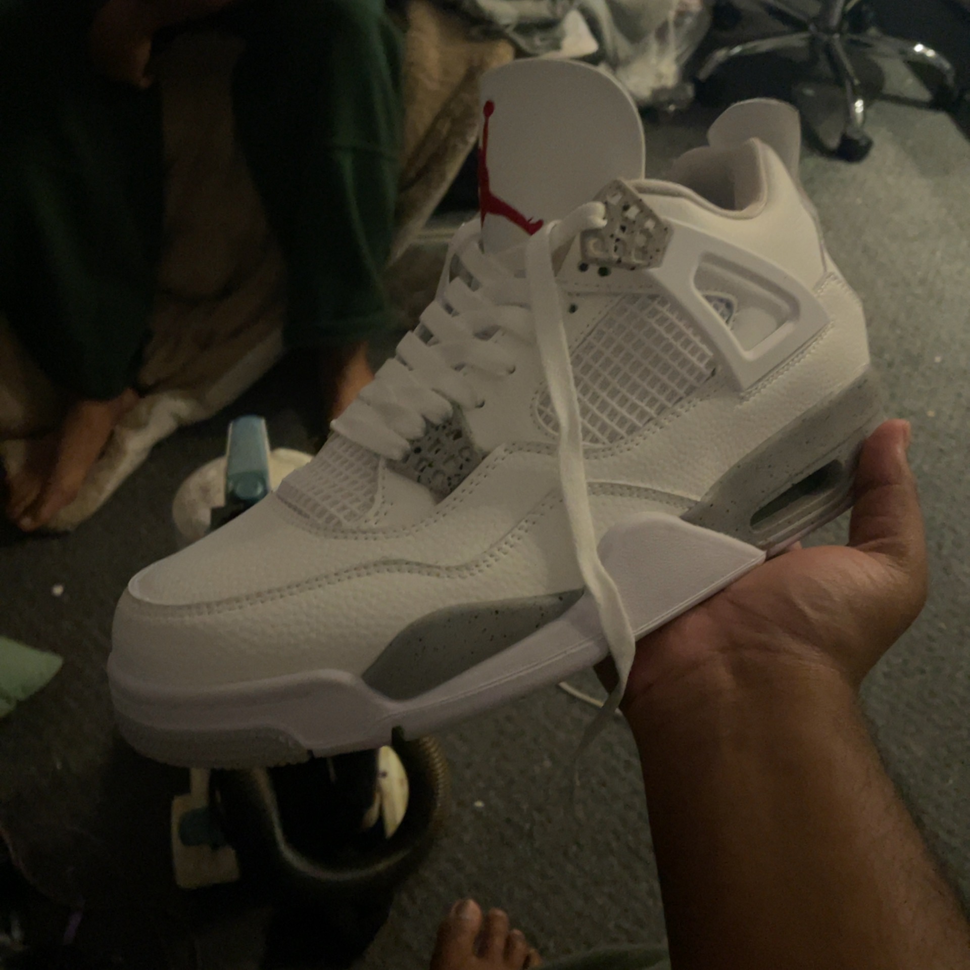 real vs fake jordan 4 white oreo