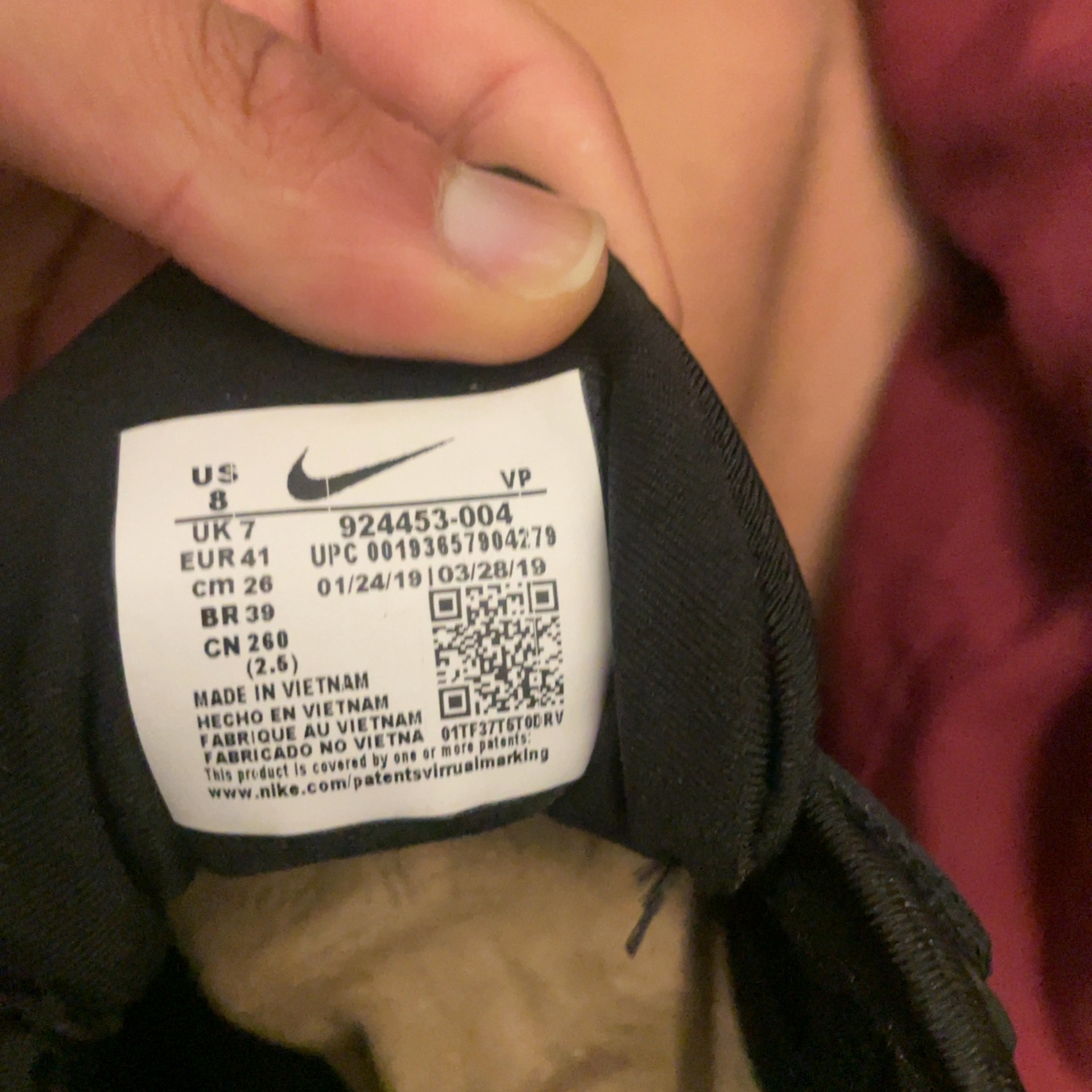 how to know if vapormax plus are fake